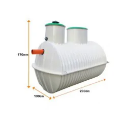 OCZYSZCZALNIA DLA AGLOMERACJI BIOLOGICZNO-CHEMICZNA EKOBIO 2500L 5 OS. Z 8 TUNELAMI