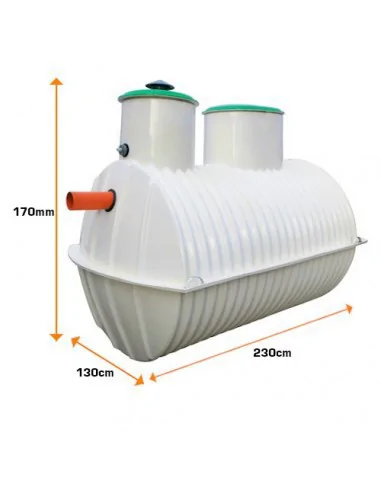 OCZYSZCZALNIA DLA AGLOMERACJI BIOLOGICZNO-CHEMICZNA EKOBIO 2500L 5 OS. Z 8 TUNELAMI
