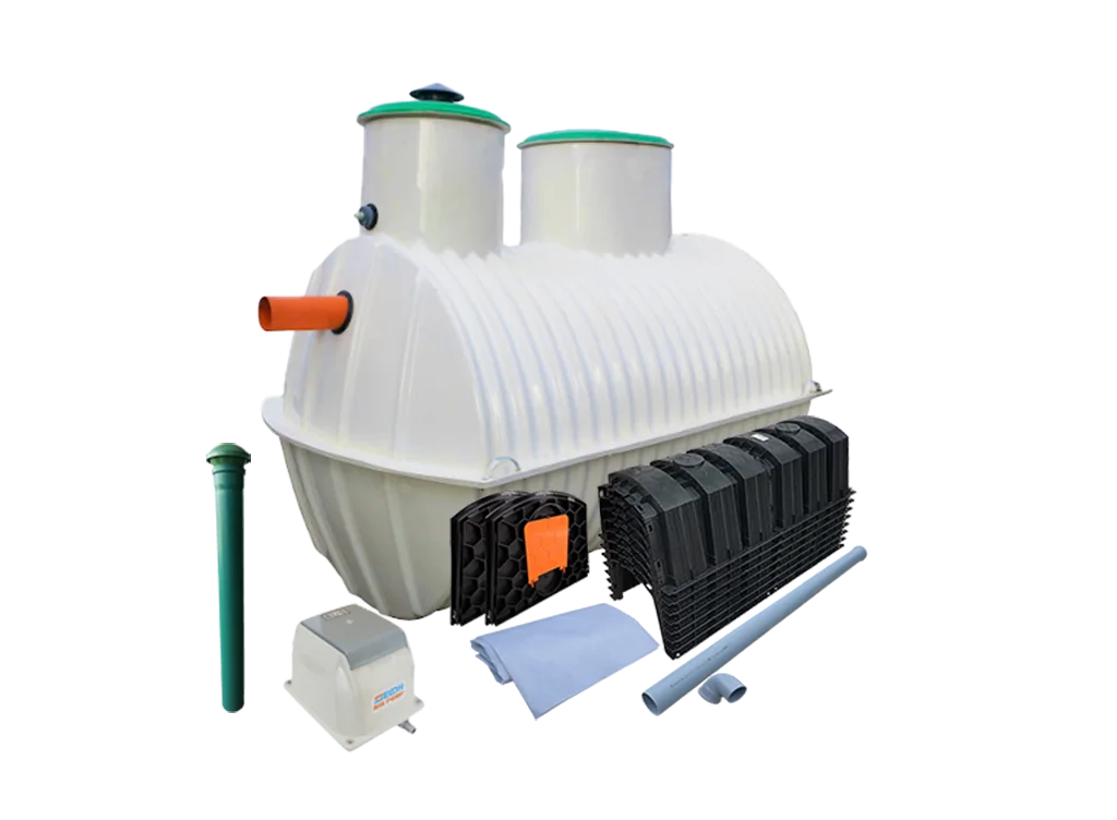 OCZYSZCZALNIA DLA AGLOMERACJI BIOLOGICZNO-CHEMICZNA EKOBIO 2500L 5 OS. Z 8 TUNELAMI