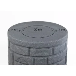 DEKORACYJNY ZBIORNIK NA DESZCZÓWKĘ ARCADO 230L CZARNY GRANIT