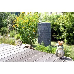 DEKORACYJNY ZBIORNIK NA DESZCZÓWKĘ ARCADO 230L CZARNY GRANIT