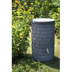 DEKORACYJNY ZBIORNIK NA DESZCZÓWKĘ ARCADO 230L CZARNY GRANIT