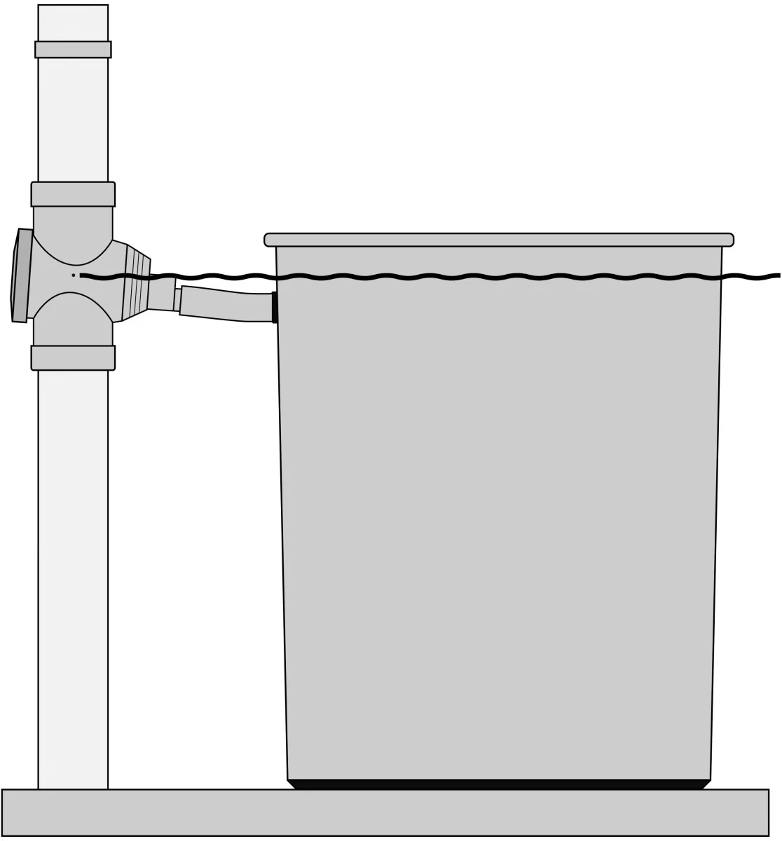 ZBIERACZ, ŁAPACZ WODY DESZCZOWEJ Z FILTREM CZARNY