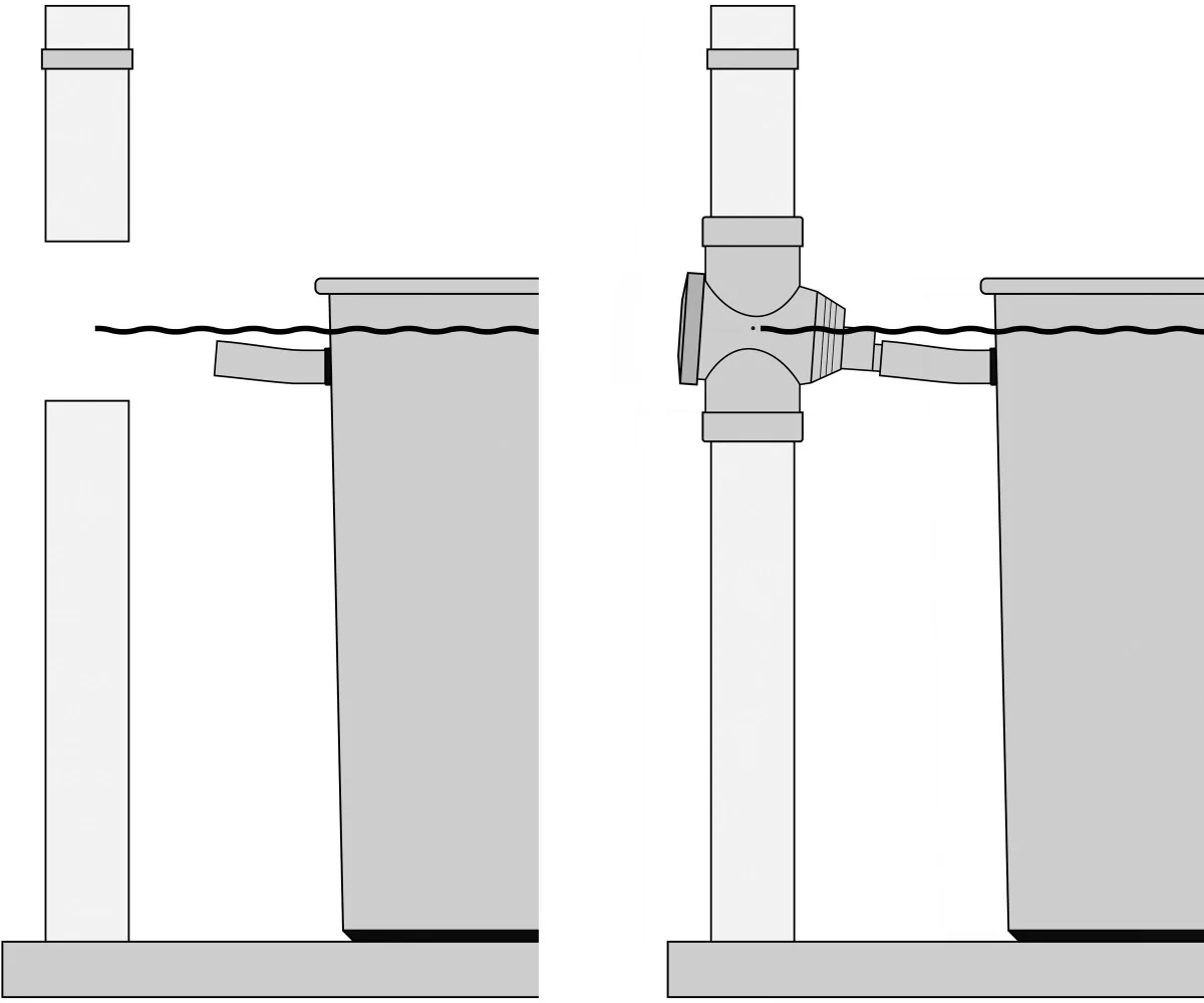ZBIERACZ, ŁAPACZ WODY DESZCZOWEJ Z FILTREM CZARNY