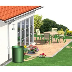 ŁAPACZ WODY DESZCZOWEJ, ZBIERACZ Z FILTREM KOLOR SZARY