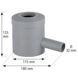 ŁAPACZ WODY DESZCZOWEJ, ZBIERACZ Z FILTREM KOLOR SZARY