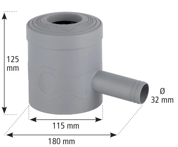 ŁAPACZ WODY DESZCZOWEJ, ZBIERACZ Z FILTREM KOLOR SZARY