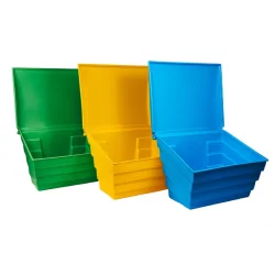 POJEMNIK NA PIASEK SÓL DROGOWĄ I SORBENT - 70L/100KG, NIEBIESKI