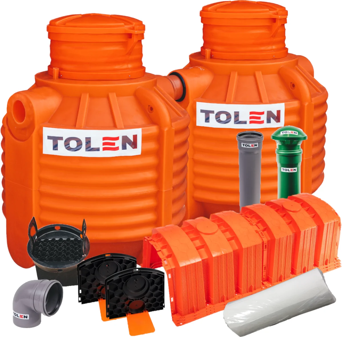 OCZYSZCZALNIA PRZYDOMOWA 2000L GAMA PLASTIC + 4X TUNEL 150L