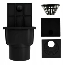 Osadnik rynnowy dolny CZYSZCZAK FILTR 110 czarny