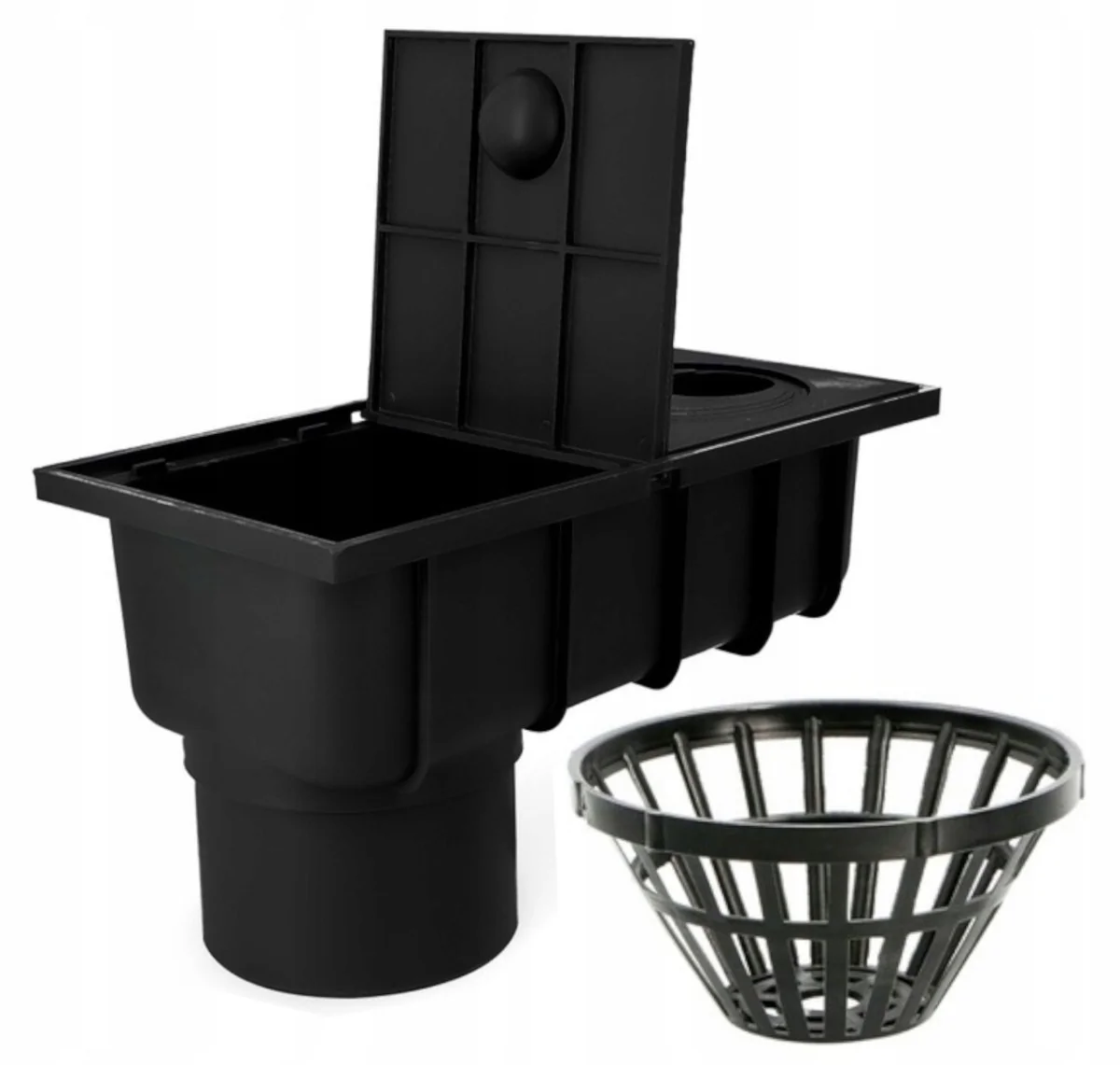 Osadnik rynnowy dolny CZYSZCZAK FILTR 110 czarny