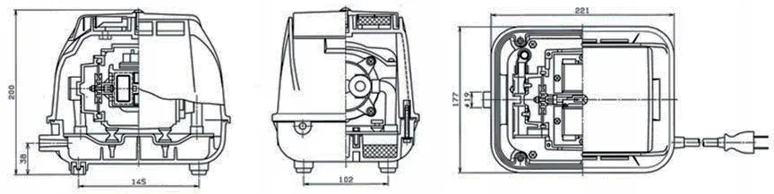 DMUCHAWA MEMBRANOWA KOMPRESOR POMPA SECOH EL-S-60N