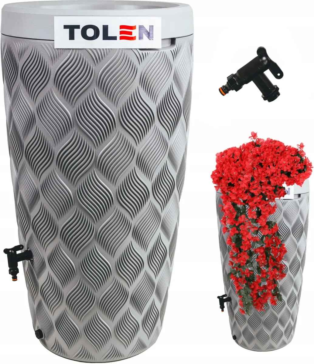 ZBIORNIK NA DESZCZÓWKĘ FLOW Z KRANIKIEM PLATYNOWY