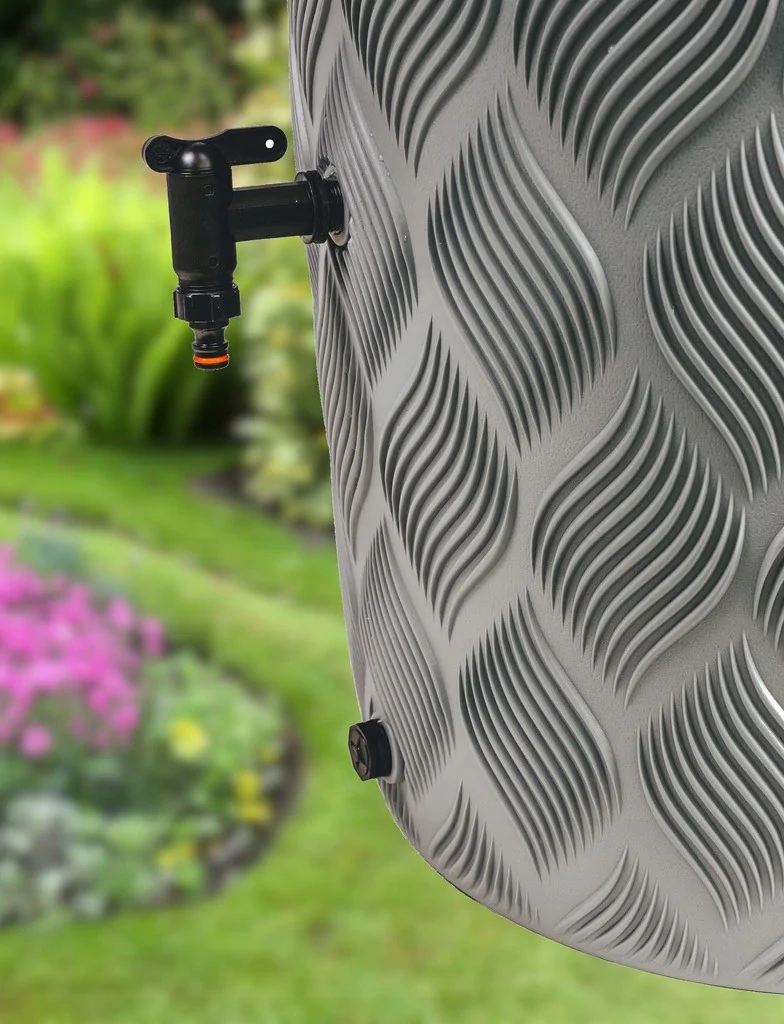 ZBIORNIK NA DESZCZÓWKĘ FLOW Z KRANIKIEM PLATYNOWY