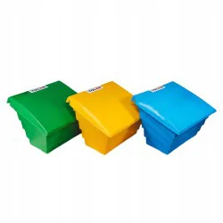 POJEMNIK NA PIASEK SÓL DROGOWĄ I SORBENT - 70L/100KG, NIEBIESKI