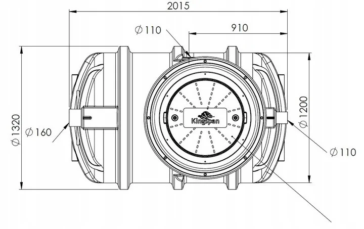 PRZYDOMOWA OCZYSZCZALNIA ŚCIEKÓW KINGSPAN BIOAIR 1 4 OS. STUDNIA CHŁONNA