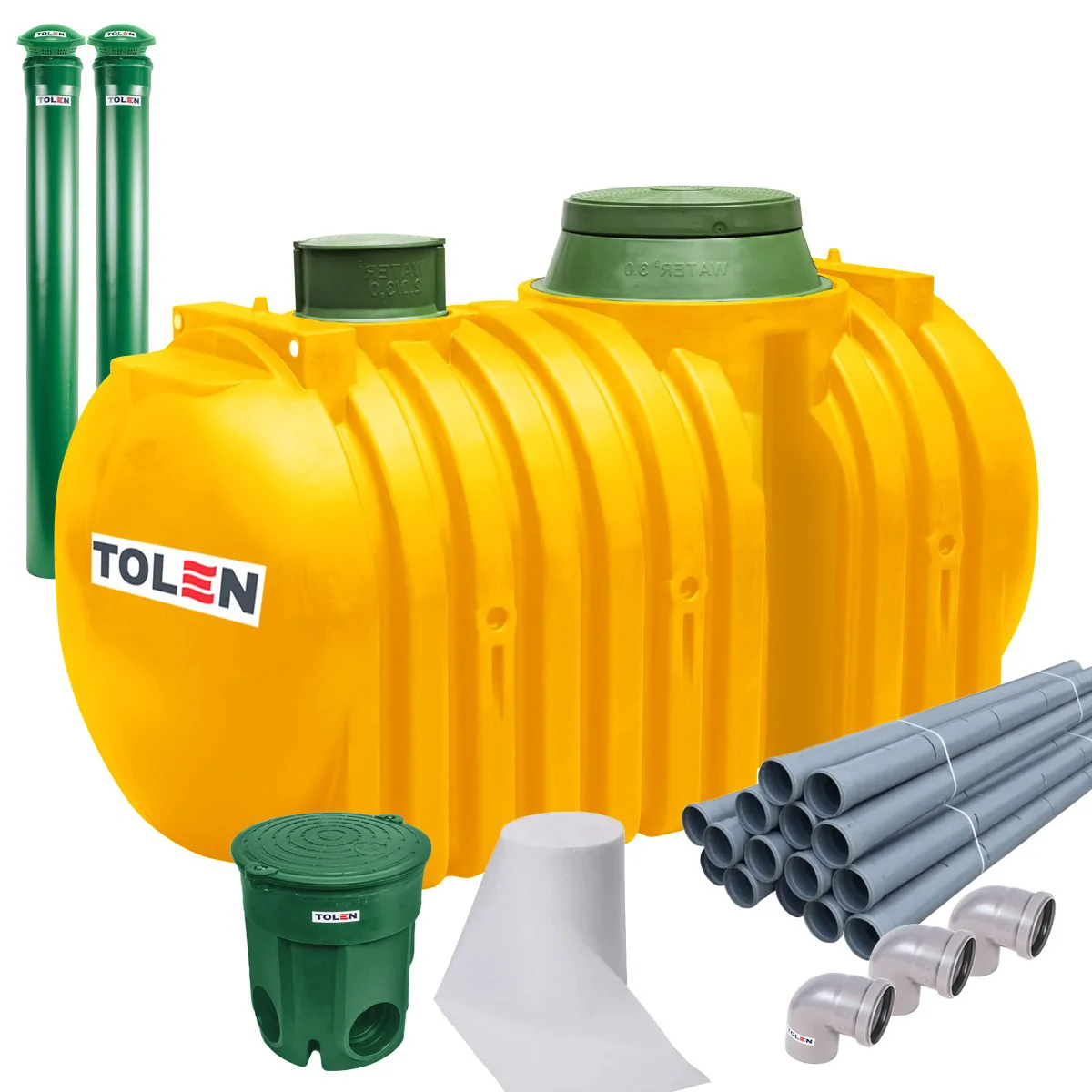 OCZYSZCZALNIA PRZYDOMOWA DWUKOMOROWA MARSEPLAST DRENAŻ 18mb 3000L