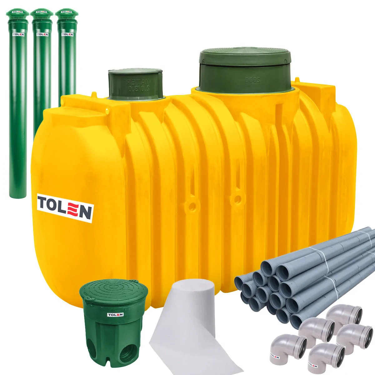 OCZYSZCZALNIA PRZYDOMOWA DWUKOMOROWA MARSEPLAST DRENAŻ 60mb 2000L