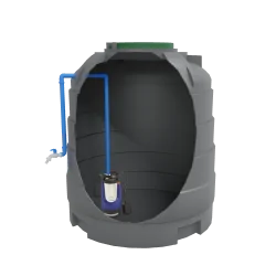 ZBIORNIK NA DESZCZÓWKĘ NAZIEMNY Z POMPĄ 9000L SPECIAL