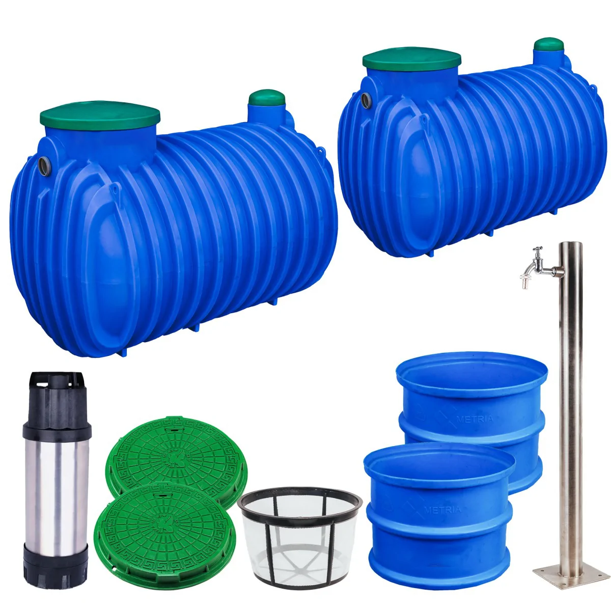 EKOSYSTEM ZBIORNIK NA DESZCZÓWKĘ OGRÓD Professional + 6000L