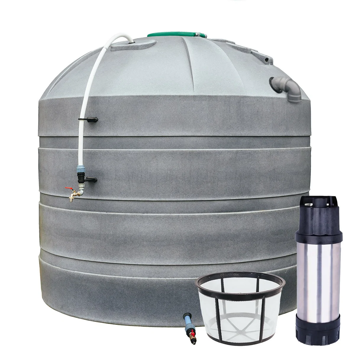 ZBIORNIK NA DESZCZÓWKĘ NAZIEMNY Z POMPĄ 9000L PRO PLUS