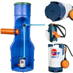 Przepompownia Ścieków studnia 345l Pompa Pedrollo Top 2 Vortex 180 l/min