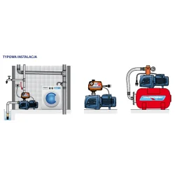 Cicha pompa Pedrollo JSWm 1A Samozasysająca 0,55 kW - dom, ogród