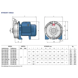 Jednofazowa pompa hydroforowa Pedrollo CPM 130 ST4 - 0,37 kW | 230V