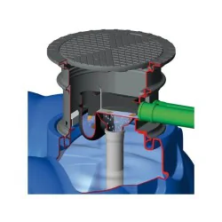NADSTAWKA DO ZBIORNIKA REWATEC Z FILTREM PRZEPŁYWOWYM Ø 600 mm H350mm RWZT2171 MPI