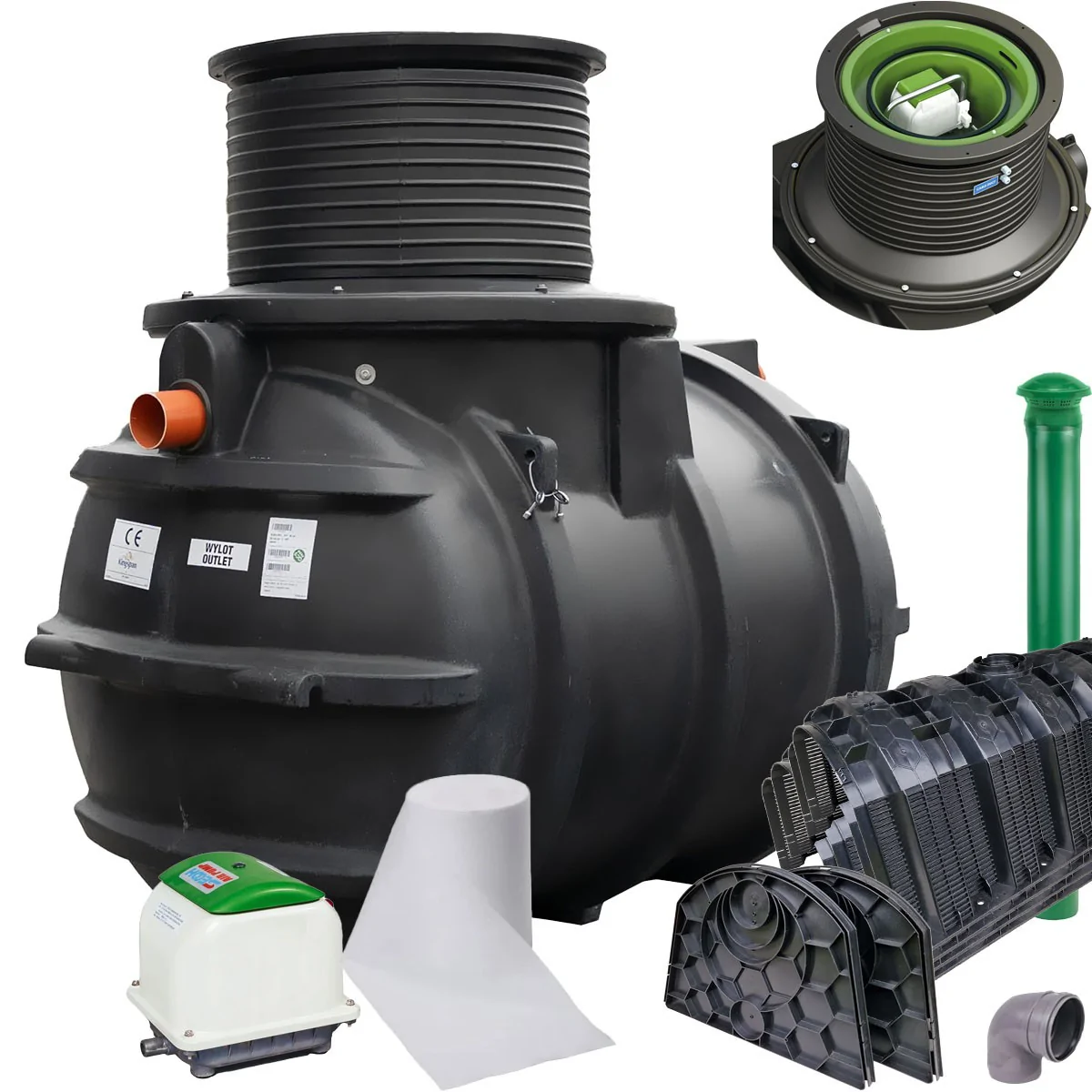 PRZYDOMOWA OCZYSZCZALNIA ŚCIEKÓW KINGSPAN BIOAIR 1 4 OS. 4 TUNELE