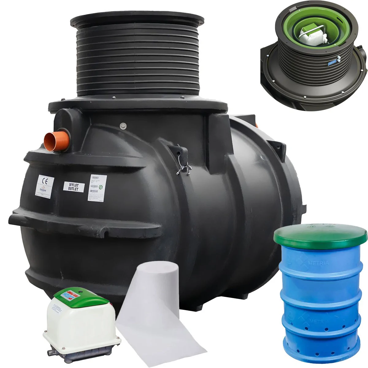 PRZYDOMOWA OCZYSZCZALNIA ŚCIEKÓW KINGSPAN BIOAIR 1 4 OS. STUDNIA CHŁONNA