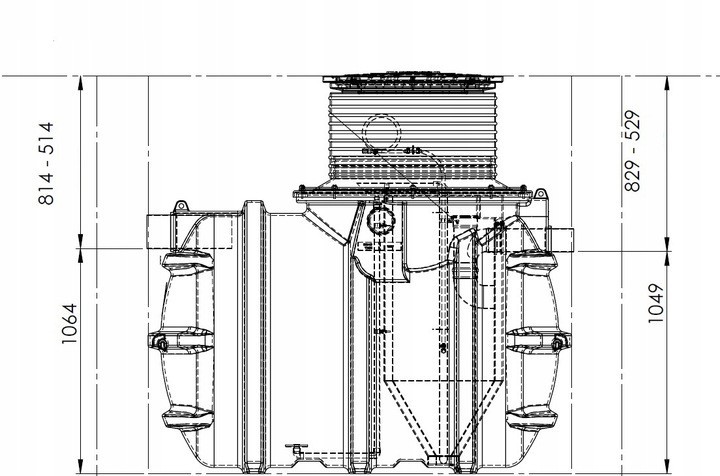 PRZYDOMOWA OCZYSZCZALNIA ŚCIEKÓW KINGSPAN BIOAIR 2 NA 6 OS. STUDNIA CHŁONNA