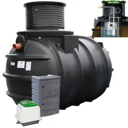 PRZYDOMOWA OCZYSZCZALNIA ŚCIEKÓW KINGSPAN BIOAIR 2 Z ZINTEGROWANĄ PRZEPOMPOWNIĄ NA 6 OS.