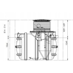 PRZYDOMOWA OCZYSZCZALNIA ŚCIEKÓW KINGSPAN BIOFICIENT Z ZINTEGROWANĄ PRZEPOMPOWNIĄ NA 6 OS. DRENAŻ 36M