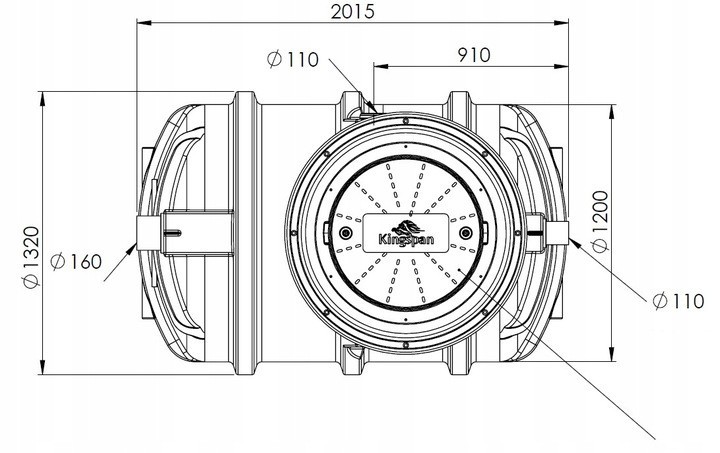 PRZYDOMOWA OCZYSZCZALNIA ŚCIEKÓW KINGSPAN BIOFICIENT Z ZINTEGROWANĄ PRZEPOMPOWNIĄ NA 6 OS. 4 TUNELE