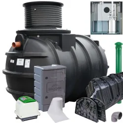 PRZYDOMOWA OCZYSZCZALNIA ŚCIEKÓW KINGSPAN BIOFICIENT Z ZINTEGROWANĄ PRZEPOMPOWNIĄ NA 6 OS. 4 TUNELE