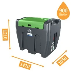 ZBIORNIK MOBILNY NA OLEJ ON TRUCKMASTER 900L POMPA 24V LICZNIK K600