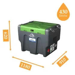 ZBIORNIK MOBILNY NA OLEJ ON TRUCKMASTER 430L BI-PUMP 12V LICZNIK K600