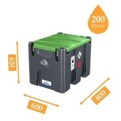 ZBIORNIK MOBILNY NA OLEJ ON TRUCKMASTER POMPA 24V 200L