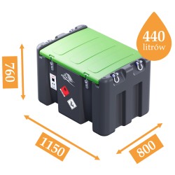 ZBIORNIK MOBILNY NA OLEJ ON TRUCKMASTER 440L + LICZNIK, POMPA 24V/12V