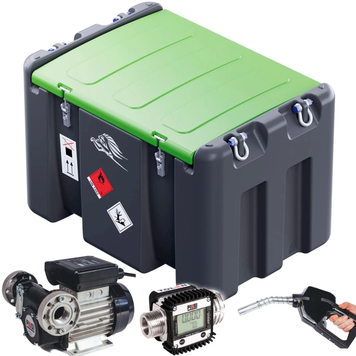 ZBIORNIK MOBILNY NA OLEJ ON TRUCKMASTER 440L + LICZNIK, POMPA 230V