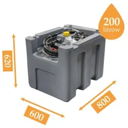 ZBIORNIK MOBILNY NA OLEJ ON 200L TRUCKMASTER BEZ POKRYWY i LICZNIKA + POMPA 12V