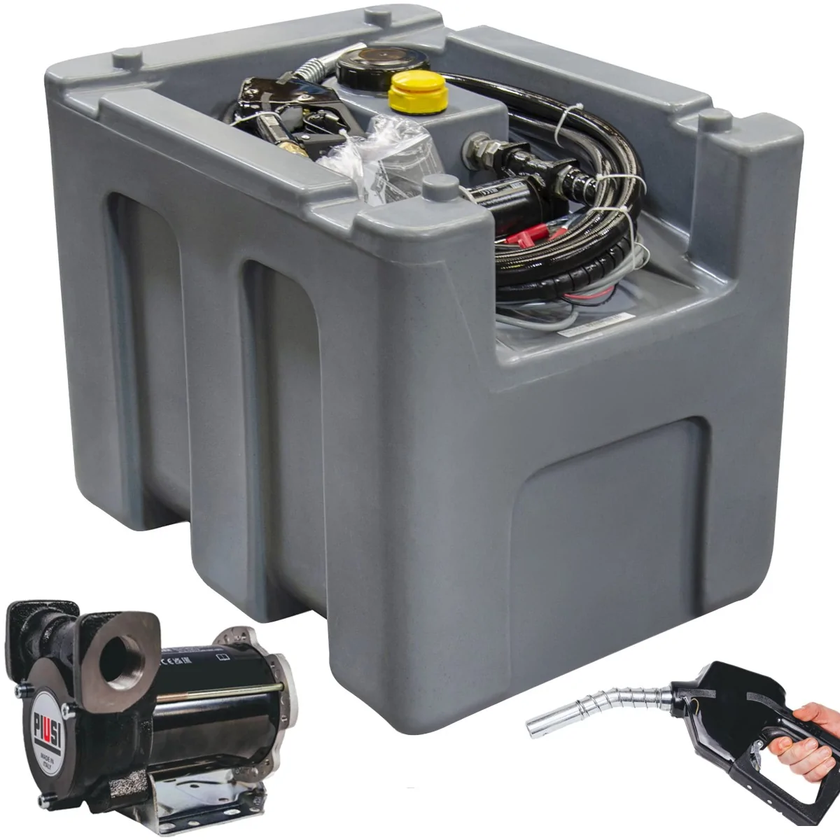 ZBIORNIK MOBILNY NA OLEJ ON 200L TRUCKMASTER BEZ POKRYWY i LICZNIKA + POMPA 12V