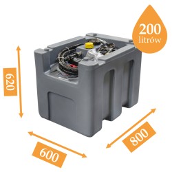 ZBIORNIK MOBILNY NA OLEJ ON 200L TRUCKMASTER BEZ POKRYWY + POMPA 12V, LICZNIK