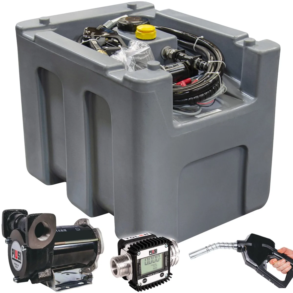 ZBIORNIK MOBILNY NA OLEJ ON 200L TRUCKMASTER BEZ POKRYWY + POMPA 12V, LICZNIK