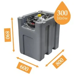 ZBIORNIK MOBILNY NA OLEJ ON 300L TRUCKMASTER BEZ POKRYWY i LICZNIKA + POMPA 12V