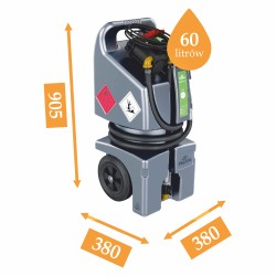 KOMPAKTOWY ZBIORNIK NA OLEJ ON TROLLEYMASTER 60L + LICZNIK