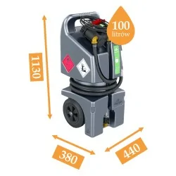 KOMPAKTOWY ZBIORNIK NA OLEJ ON TROLLEYMASTER 100L + LICZNIK