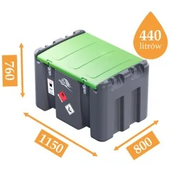 ZBIORNIK MOBILNY NA OLEJ ON TRUCKMASTER 440L BEZ LICZNIKA POMPA 12V