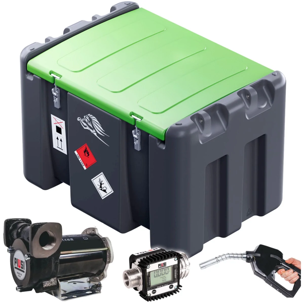 ZBIORNIK MOBILNY NA OLEJ ON TRUCKMASTER 440L + LICZNIK, POMPA 24V